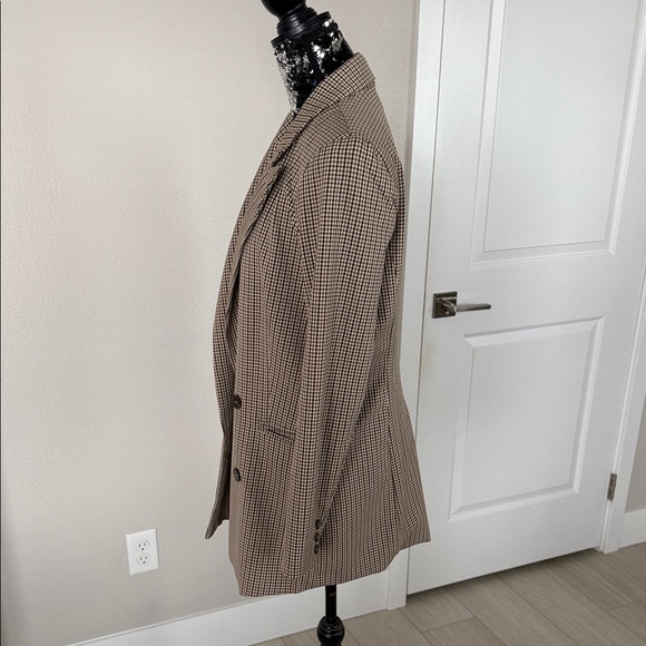 Rachel Zoe Brown Checkered Blazer - Picture 3 of 6